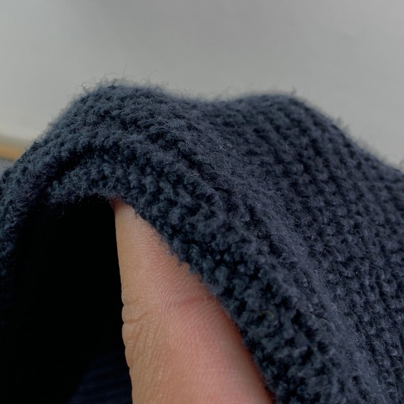 Buck Mason Knit Sweater Men Large Seafarer Cotton Rib Crew Navy Pullover - Picture 3 of 9